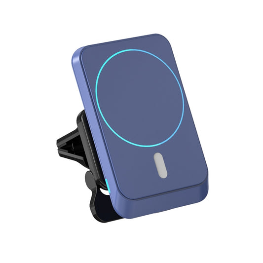 JJT-969 15W Max Output Magnetic Car Air Outlet Bracket Wireless Charger(Blue) - Wireless Charger Holders by buy2fix | Online Shopping UK | buy2fix