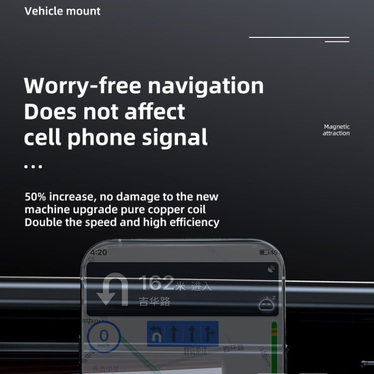 JJT-969 15W Max Output Magnetic Car Air Outlet Bracket Wireless Charger(White) - Wireless Charger Holders by buy2fix | Online Shopping UK | buy2fix