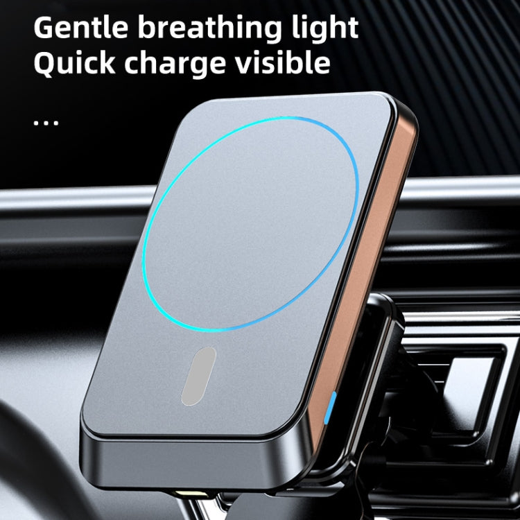 JJT-969 15W Max Output Magnetic Car Air Outlet Bracket Wireless Charger(White) - Wireless Charger Holders by buy2fix | Online Shopping UK | buy2fix
