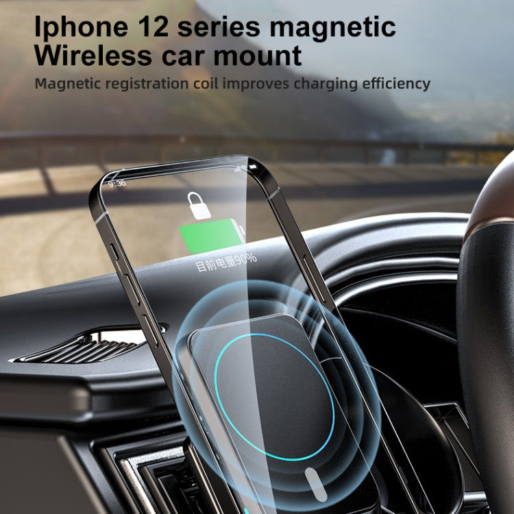 JJT-969 15W Max Output Magnetic Car Air Outlet Bracket Wireless Charger(White) - Wireless Charger Holders by buy2fix | Online Shopping UK | buy2fix