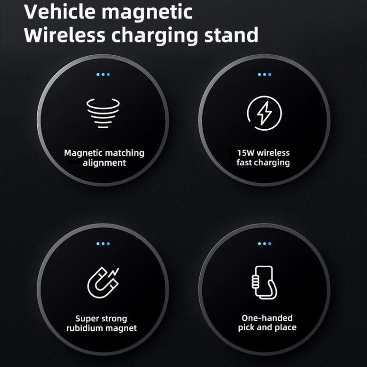 JJT-969 15W Max Output Magnetic Car Air Outlet Bracket Wireless Charger(White) - Wireless Charger Holders by buy2fix | Online Shopping UK | buy2fix