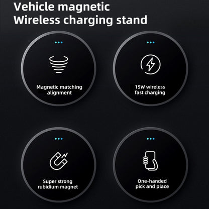 JJT-969 15W Max Output Magnetic Car Air Outlet Bracket Wireless Charger(White) - Wireless Charger Holders by buy2fix | Online Shopping UK | buy2fix