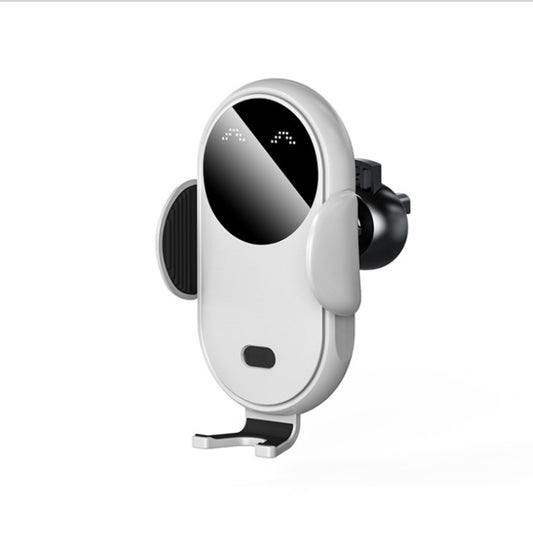 K10 15W Max Output Infrared Sensor Car Air Outlet Bracket Wireless Charger(White) - Wireless Charger Holders by buy2fix | Online Shopping UK | buy2fix
