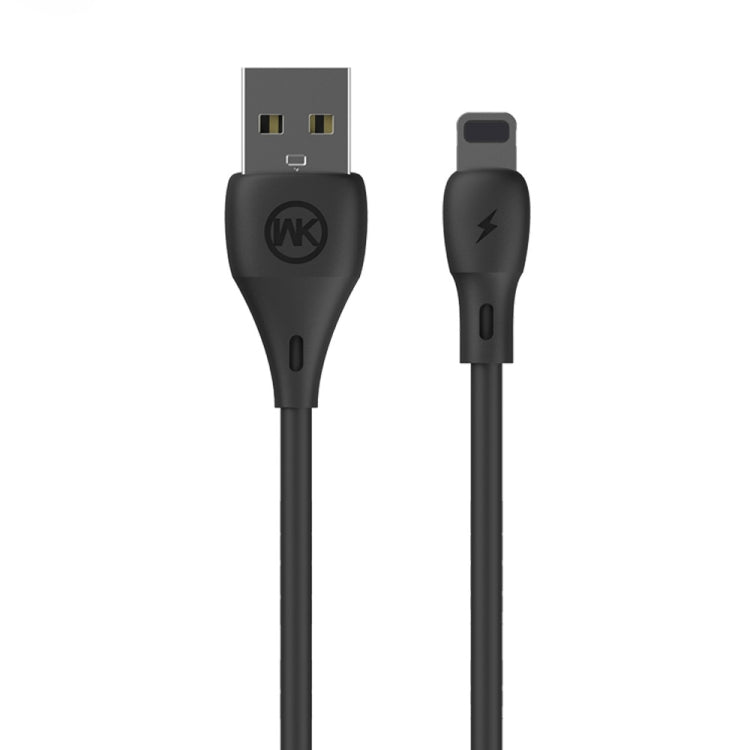 WK WDC-072 1m 2.1A Output Full Speed Series USB to 8 Pin Data Sync Charging Cable (Black) - Normal Style Cable by WK | Online Shopping UK | buy2fix