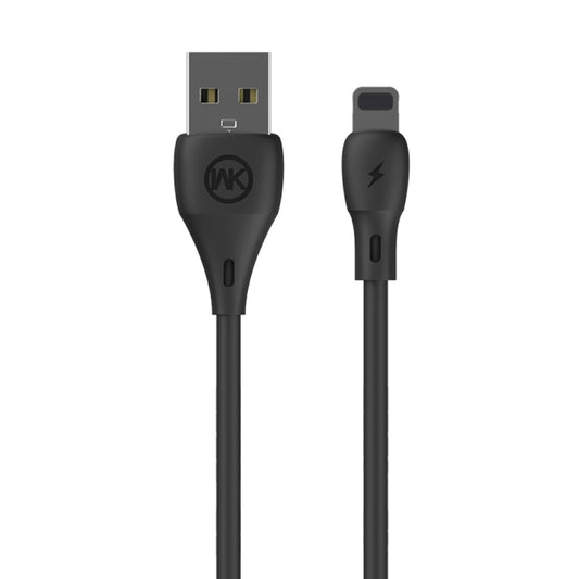 WK WDC-072 1m 2.1A Output Full Speed Series USB to 8 Pin Data Sync Charging Cable (Black) - Normal Style Cable by WK | Online Shopping UK | buy2fix