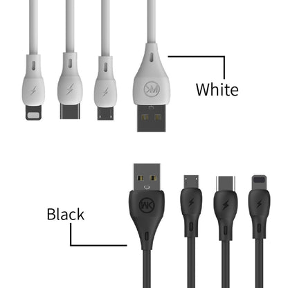 WK WDC-072 1m 2.1A Output Full Speed Series USB to 8 Pin Data Sync Charging Cable (Black) - Normal Style Cable by WK | Online Shopping UK | buy2fix
