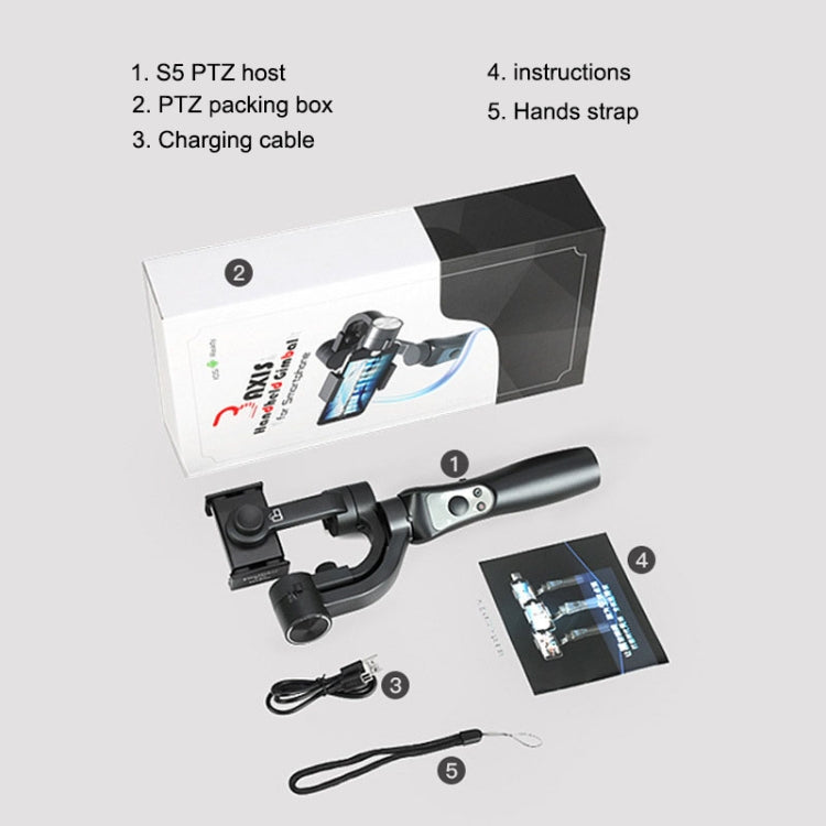 S5 Mobile Phone Stabilizer Three-axis Anti-shake Handheld Gimbal - Handheld Gimbals by buy2fix | Online Shopping UK | buy2fix