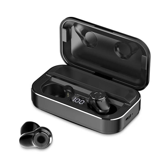 A6 TWS Bluetooth 5.0 Touch Wireless Bluetooth Earphone with Charging Box & LED Smart Digital Display, Support Voice Assistant & Memory Connection & HD Call(Black) - TWS Earphone by buy2fix | Online Shopping UK | buy2fix