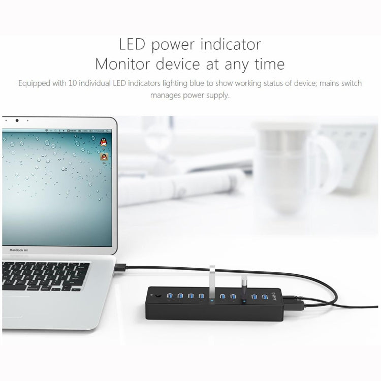 ORICO P10-U3-V1 10 USB 3.0 Ports HUB, Specification: EU Plug by ORICO