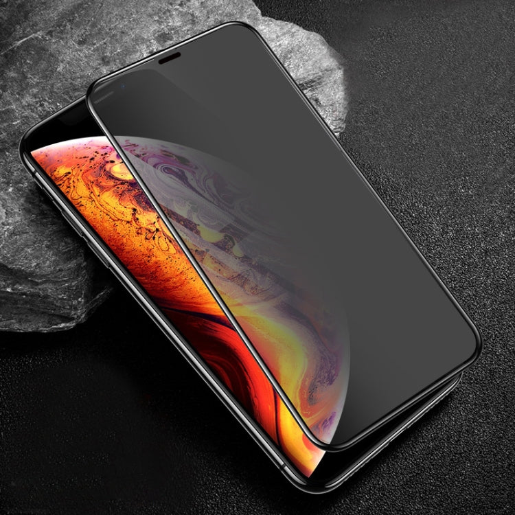 For iPhone 11 Pro / XS / X mocolo 0.33mm 9H 3D Round Edge Privacy Anti-glare Tempered Glass Film(Black) - iPhone X & XS Tempered Glass by mocolo | Online Shopping UK | buy2fix