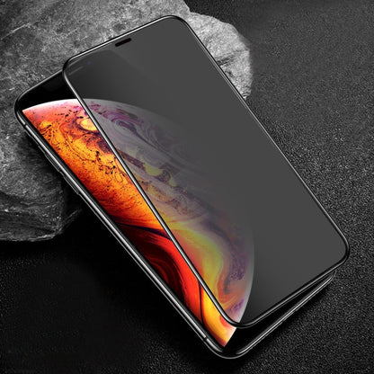 For iPhone 11 Pro / XS / X mocolo 0.33mm 9H 3D Round Edge Privacy Anti-glare Tempered Glass Film(Black) - iPhone X & XS Tempered Glass by mocolo | Online Shopping UK | buy2fix