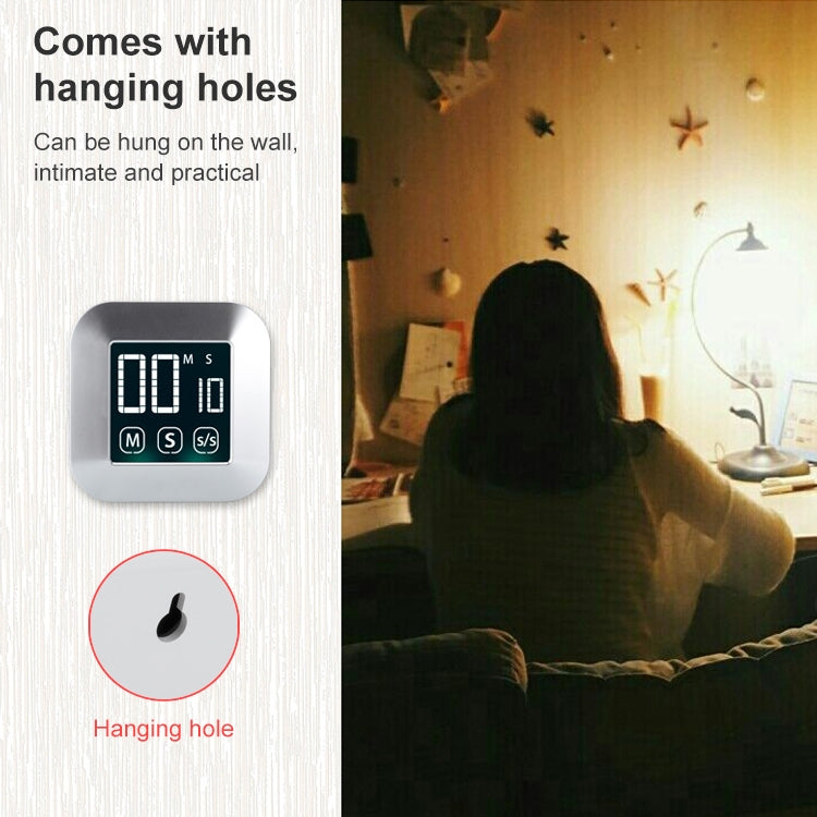 TS-83 Touch Timer Alarm Clock Kitchen Food LCD Large Screen Countdown Electronic Reminder - Digital Countdown by buy2fix | Online Shopping UK | buy2fix
