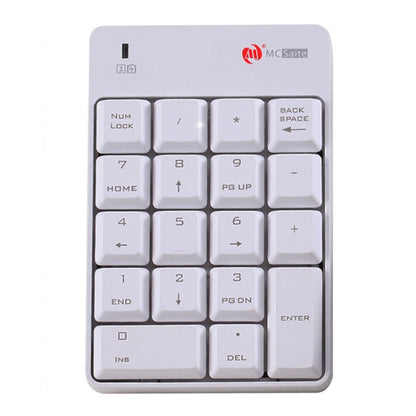 MC Saite SK-51AG 2 in 1 2.4G USB Numeric Wireless Keyboard & Mini Calculator for Laptop Desktop PC(White) by MC Saite