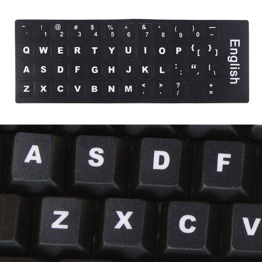 Keyboard Film Cover Independent Paste English Keyboard Stickers for Laptop Notebook Computer Keyboard(Black) - Silicone / Sticker by buy2fix | Online Shopping UK | buy2fix