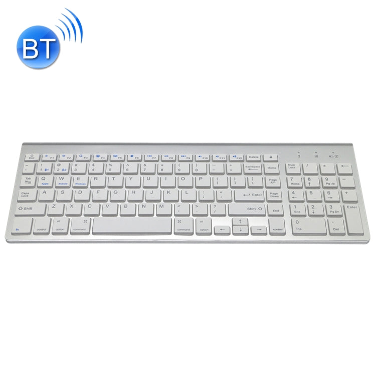 K368 Dual Mode Dual Channel 102 Keys Wireless Bluetooth Keyboard for Laptop, Notebook, Tablet and Smartphones, Support Android / iOS / Windows or An Updated Version(Silver) by buy2fix