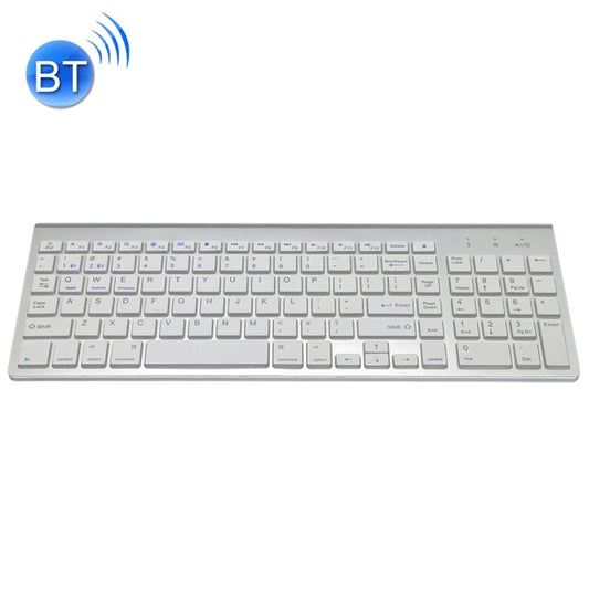 K368 Dual Mode Dual Channel 102 Keys Wireless Bluetooth Keyboard for Laptop, Notebook, Tablet and Smartphones, Support Android / iOS / Windows or An Updated Version(Silver) by buy2fix