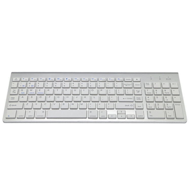 K368 Dual Mode Dual Channel 102 Keys Wireless Bluetooth Keyboard for Laptop, Notebook, Tablet and Smartphones, Support Android / iOS / Windows or An Updated Version(Silver) by buy2fix
