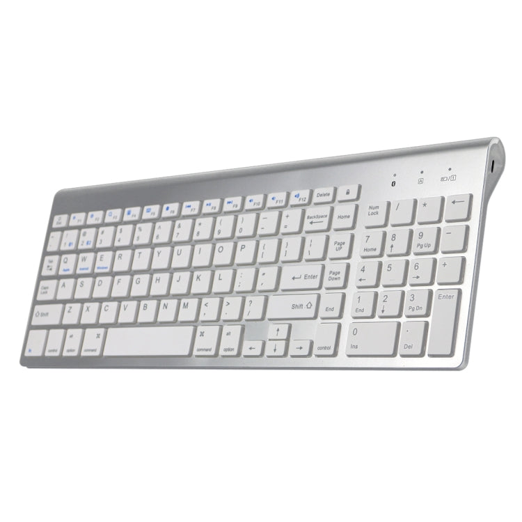 K368 Dual Mode Dual Channel 102 Keys Wireless Bluetooth Keyboard for Laptop, Notebook, Tablet and Smartphones, Support Android / iOS / Windows or An Updated Version(Silver) by buy2fix