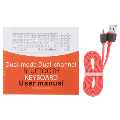 K368 Dual Mode Dual Channel 102 Keys Wireless Bluetooth Keyboard for Laptop, Notebook, Tablet and Smartphones, Support Android / iOS / Windows or An Updated Version(Silver) by buy2fix