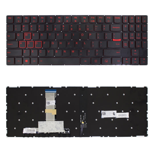 US-Tastatur mit Hintergrundbeleuchtung für Lenovo Legion Y520 Y520-15IKB Y720 Y720-15IKB R720 R720-15IKB (Schwarz)