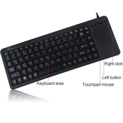 DS-8800 USB Interface Prevent Water Splashing Laser Engraving Character One-piece Wired Touchpad Keyboard, Length: 1.5m by buy2fix