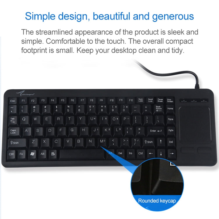 DS-8800 USB Interface Prevent Water Splashing Laser Engraving Character One-piece Wired Touchpad Keyboard, Length: 1.5m by buy2fix