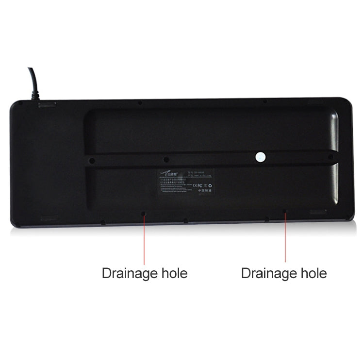 DS-8800 PS / 2 Interface Prevent Water Splashing Laser Engraving Character One-piece Wired Touchpad Keyboard, Length: 1.5m by buy2fix