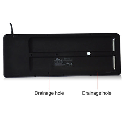 DS-8800 PS / 2 Interface Prevent Water Splashing Laser Engraving Character One-piece Wired Touchpad Keyboard, Length: 1.5m by buy2fix