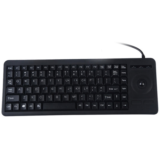 DS-8900 PS / 2 Interface Prevent Water Splashing Laser Engraving Character One-piece Wired Trackball Keyboard, Length: 1.5m by buy2fix