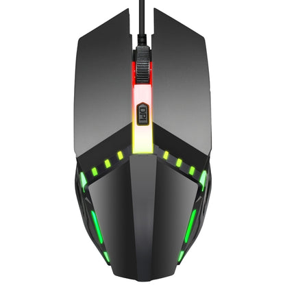HXSJ S200 USB2.0 1600dpi Adjustable 4-Keys Colorful Glowing Wired Gaming Mouse, Length: 1.5m by buy2fix