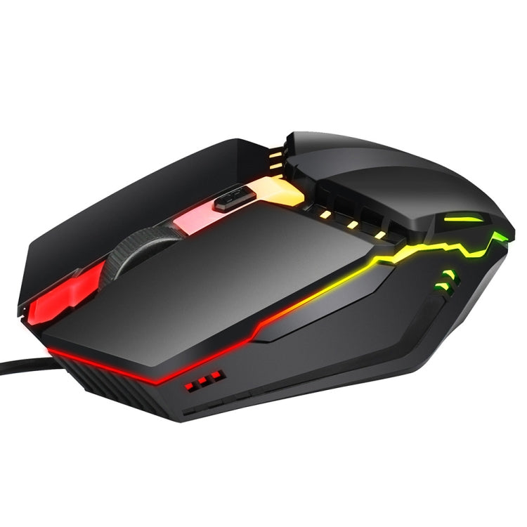 HXSJ S200 USB2.0 1600dpi Adjustable 4-Keys Colorful Glowing Wired Gaming Mouse, Length: 1.5m by buy2fix