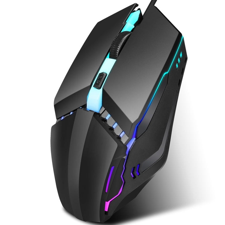 HXSJ S200 USB2.0 1600dpi Adjustable 4-Keys Colorful Glowing Wired Gaming Mouse, Length: 1.5m by buy2fix