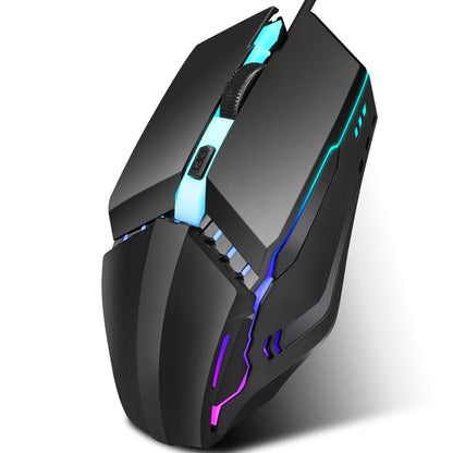 HXSJ S200 USB2.0 1600dpi Adjustable 4-Keys Colorful Glowing Wired Gaming Mouse, Length: 1.5m by buy2fix