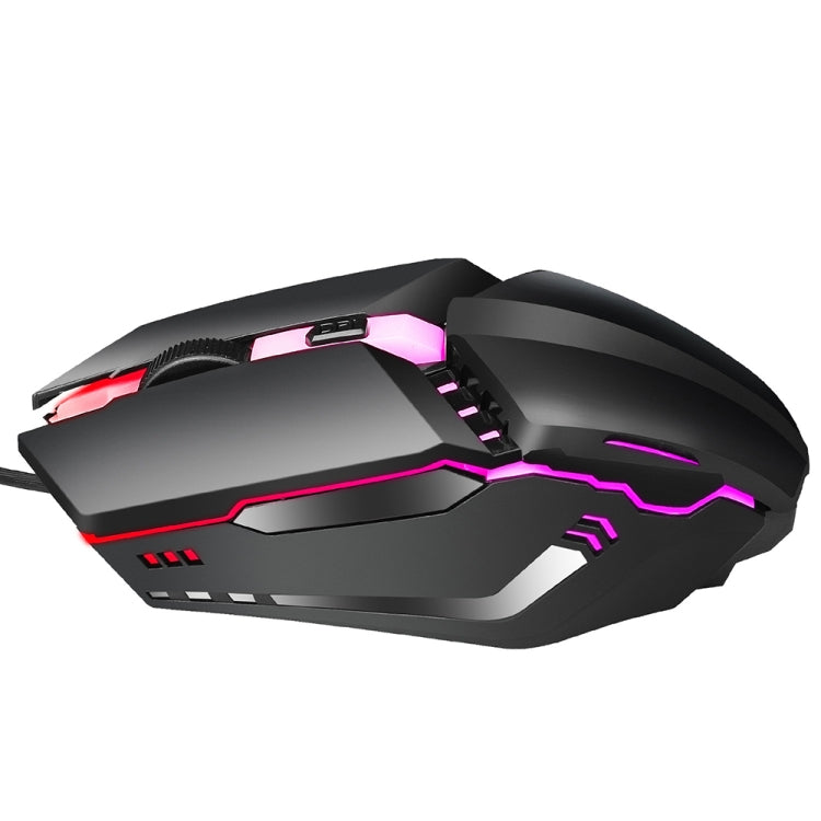HXSJ S200 USB2.0 1600dpi Adjustable 4-Keys Colorful Glowing Wired Gaming Mouse, Length: 1.5m by buy2fix