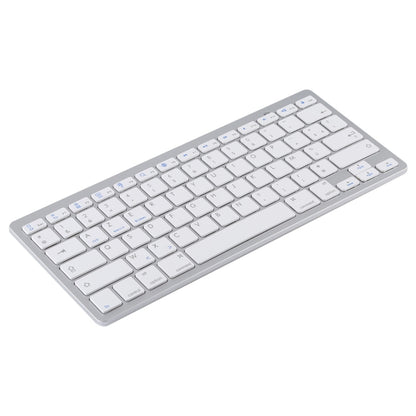 WB-8022 Ultra-thin Wireless Bluetooth Keyboard for iPad, Samsung, Huawei, Xiaomi, Tablet PCs or Smartphones, French Keys(Silver) by buy2fix