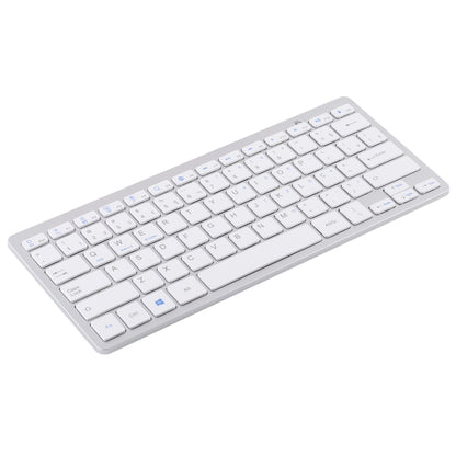WB-8022 Ultra-thin Wireless Bluetooth Keyboard, Portuguese Keys(Silver) by buy2fix