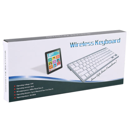 WB-8022 Ultra-thin Wireless Bluetooth Keyboard, Portuguese Keys(Silver) by buy2fix