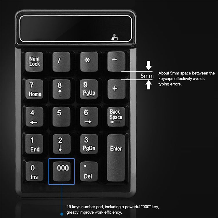 MC Saite 525BT 19 Keys Bluetooth Numeric Keyboard by MC Saite