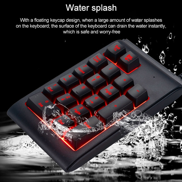 MC Saite 529 19 Keys Wired Three-color Backlight Numeric Keyboard by MC Saite