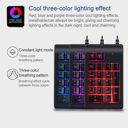 MC Saite 529 19 Keys Wired Three-color Backlight Numeric Keyboard by MC Saite