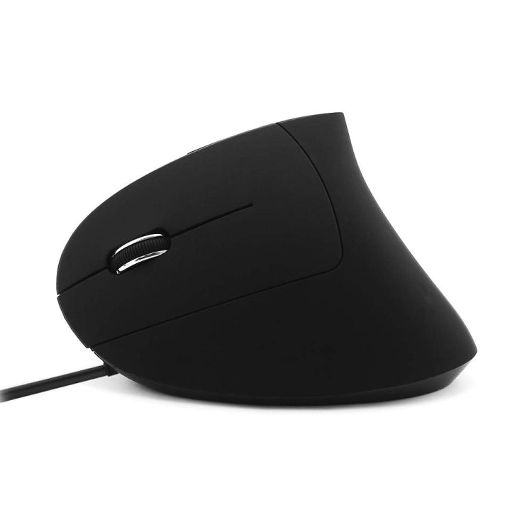 CM0093 Wired Version 2.4GHz Three-button Vertical Mouse for Left-hand, Resolution: 1000DPI / 1200DPI / 1600DPI, Cable Length：1.7m(Black) by buy2fix