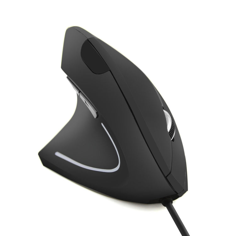 CM0093 Wired Version 2.4GHz Three-button Vertical Mouse for Left-hand, Resolution: 1000DPI / 1200DPI / 1600DPI, Cable Length：1.7m(Black) by buy2fix