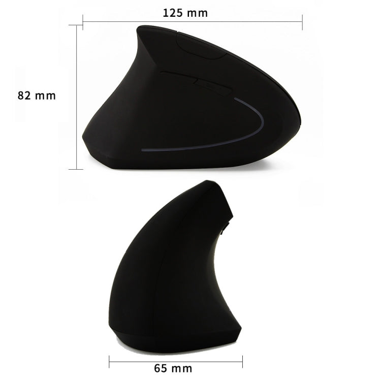 CM0093 Wired Version 2.4GHz Three-button Vertical Mouse for Left-hand, Resolution: 1000DPI / 1200DPI / 1600DPI, Cable Length：1.7m(Black) by buy2fix