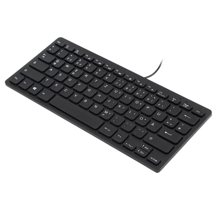 TT-A01 Ultra-thin Design Mini Wired Keyboard, German Version (Black) by buy2fix