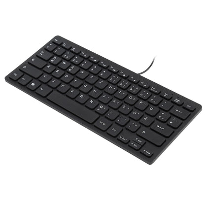 TT-A01 Ultra-thin Design Mini Wired Keyboard, German Version (Black) by buy2fix