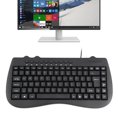 KB-301B Multimedia Notebook Mini Wired Keyboard, English Version (Black) by buy2fix