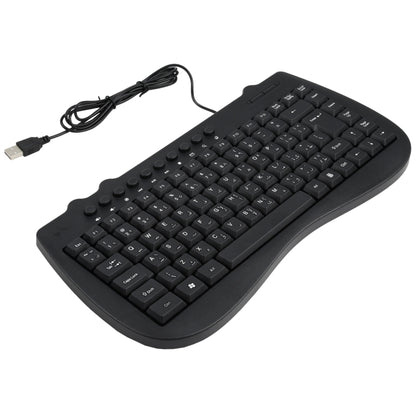 KB-301B Multimedia Notebook Mini Wired Keyboard, Arabic Version (Black) by buy2fix