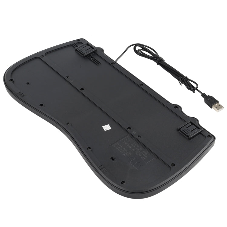 KB-301B Multimedia Notebook Mini Wired Keyboard, Arabic Version (Black) by buy2fix