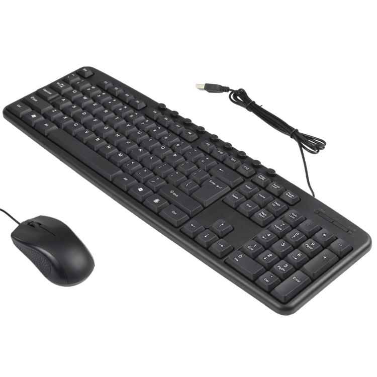 KB-8377 USB Wired Keyboard Mouse Set (Black) by buy2fix