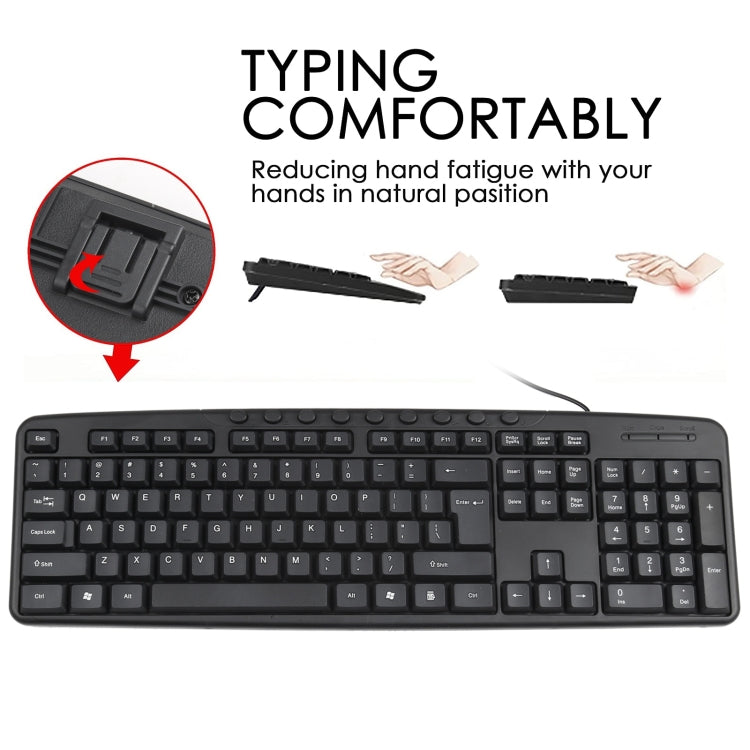 KB-8377 USB Wired Keyboard Mouse Set (Black) by buy2fix